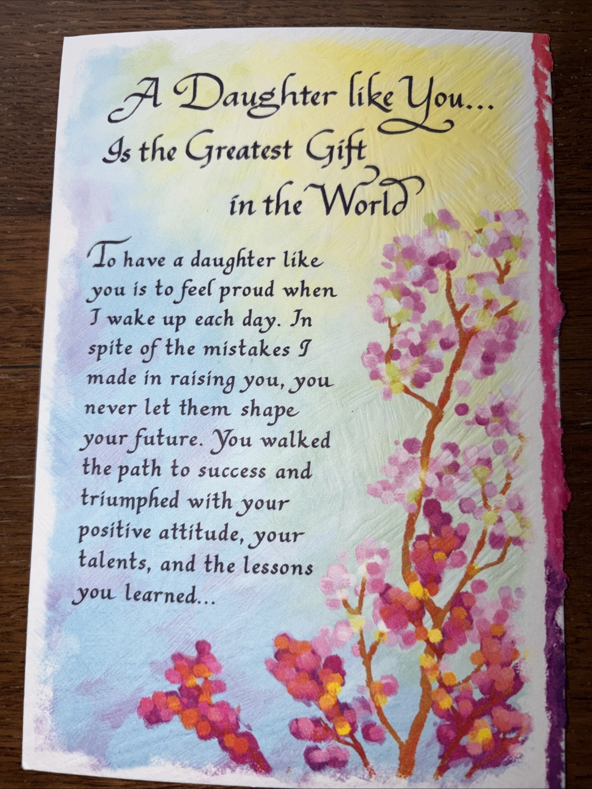 DAUGHTER greeting card by: blue mountain art The greatest gift in the world