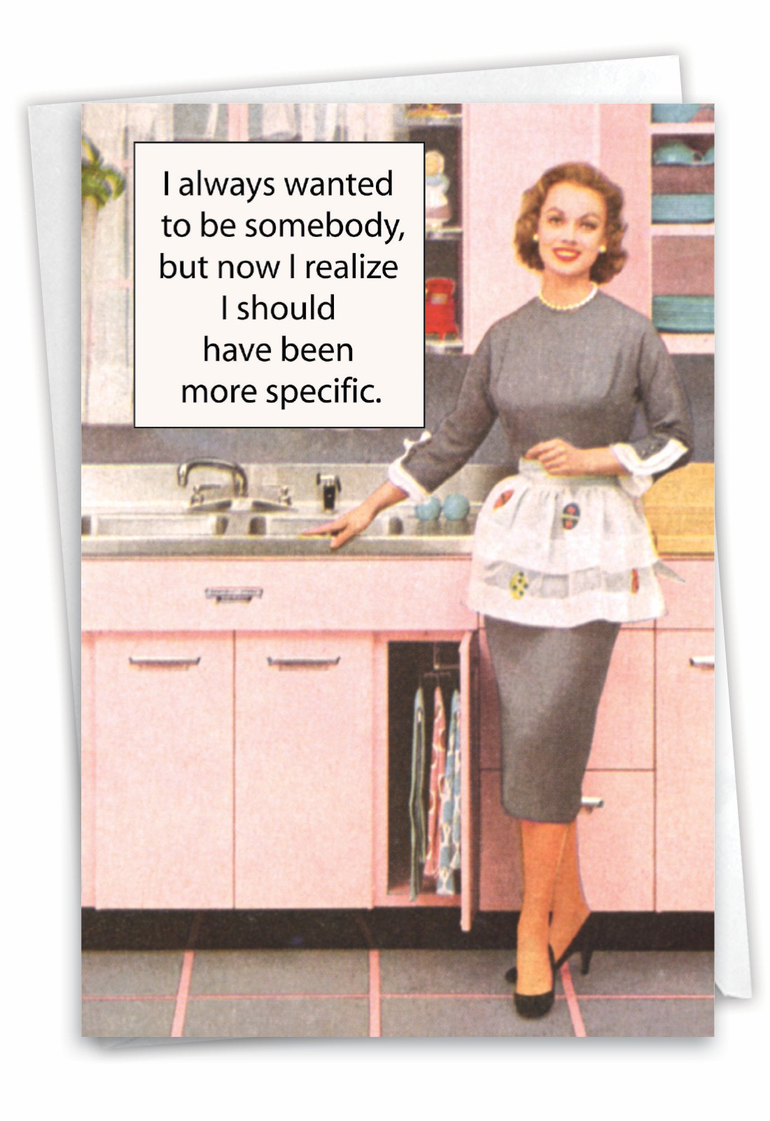 (1 Card) Be More Specific – Funny Birthday Greeting Card – NobleWorks 4146