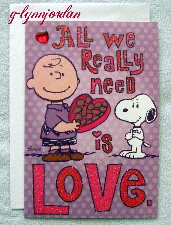 Peanuts VALENTINE’S DAY Snoopy Charlie Brown LOVE JEWEL HALLMARK Greeting Card