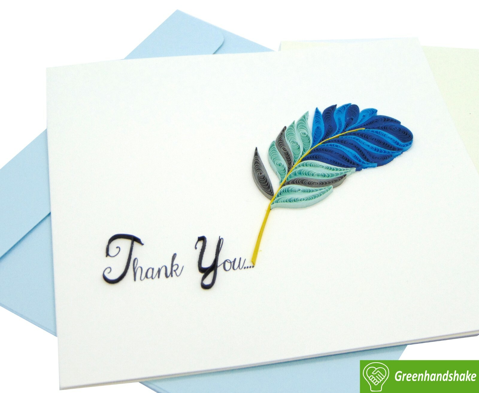 Signature Thank You Quilling Greeting Card – Unique Dedicated Handmade Art.