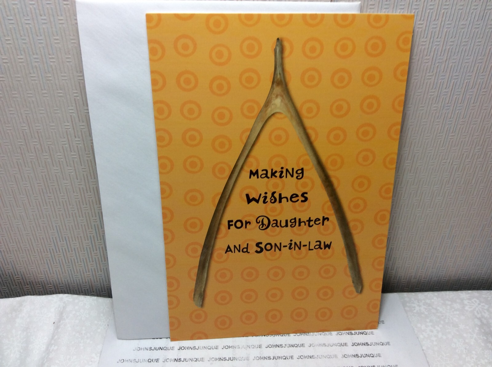 HALLMARK THANKSGIVING DAUGHTER & SON-IN-LAW GREETING CARD New w/Envelope “Wishes