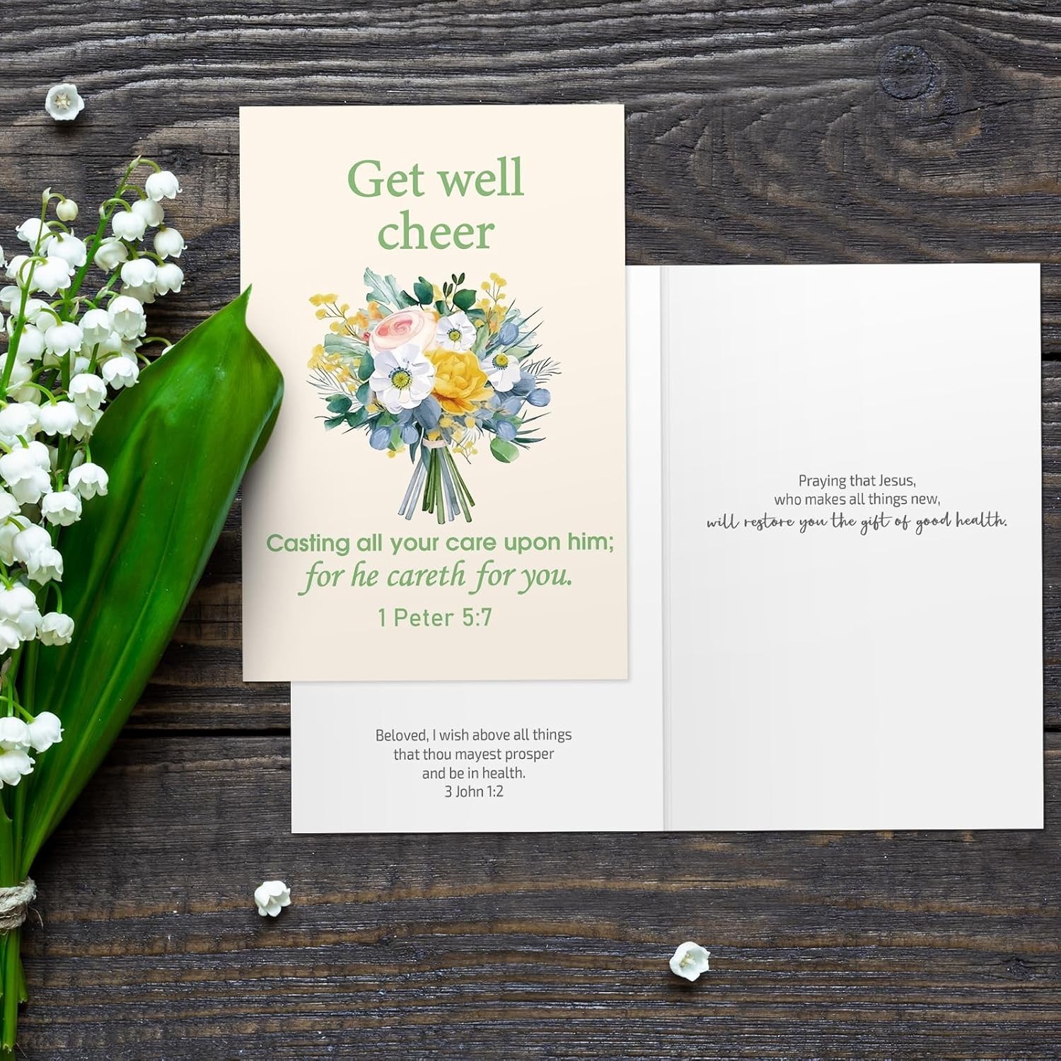 50 Pack 4x6in Christian Greeting Cards with Scripture Encouragement, Envelopes