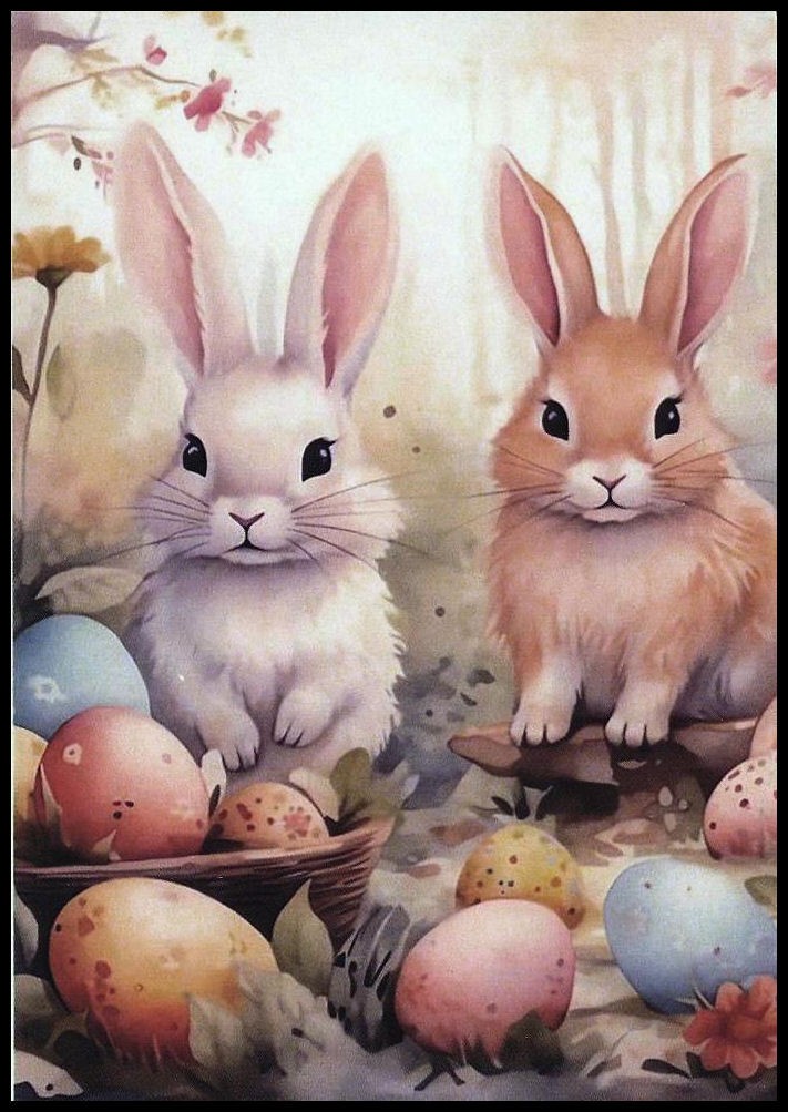 Notecard – Rabbit – Easter – Blank Inside – 3 1/2″ x 5″ – CL154G