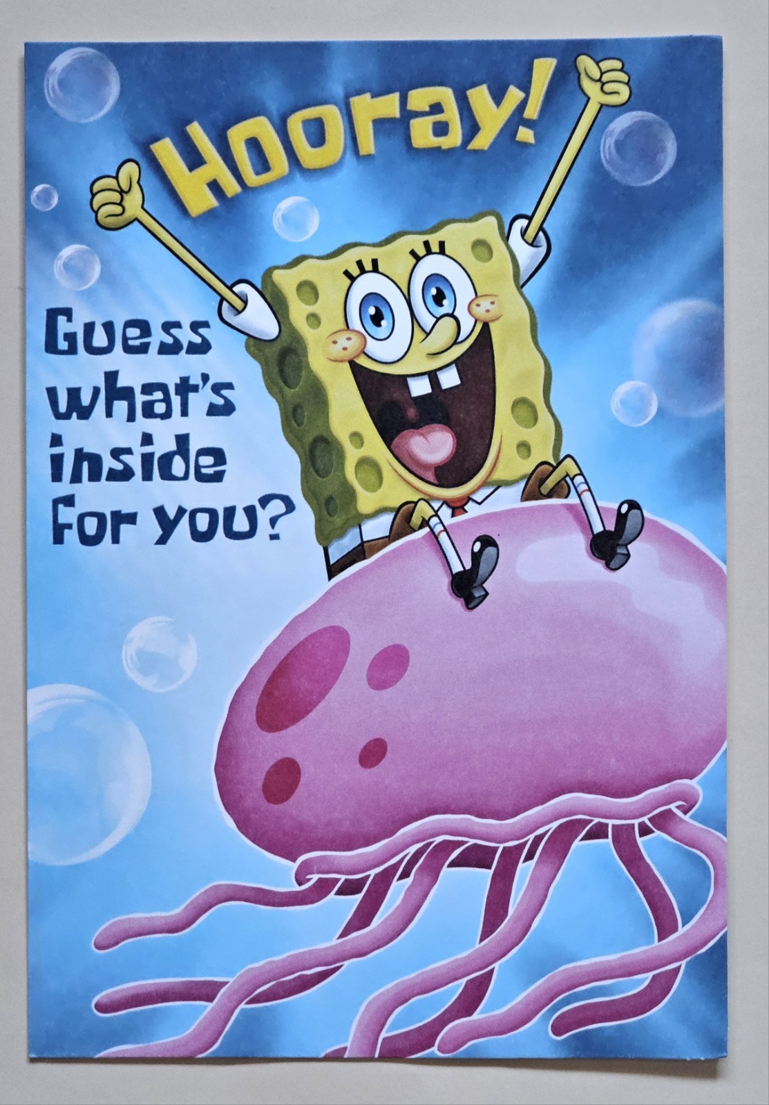 Happy Birthday /SpongeBob Greeting Card (incl. Envelope 5×7″)