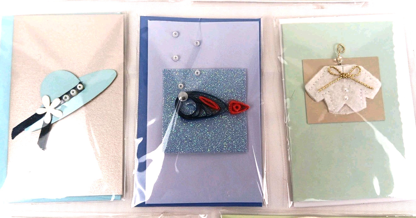 22 NEW Small 3D Greeting Cards All Occasions Burgoyne & Hallmark -Sealed 4″ x3″