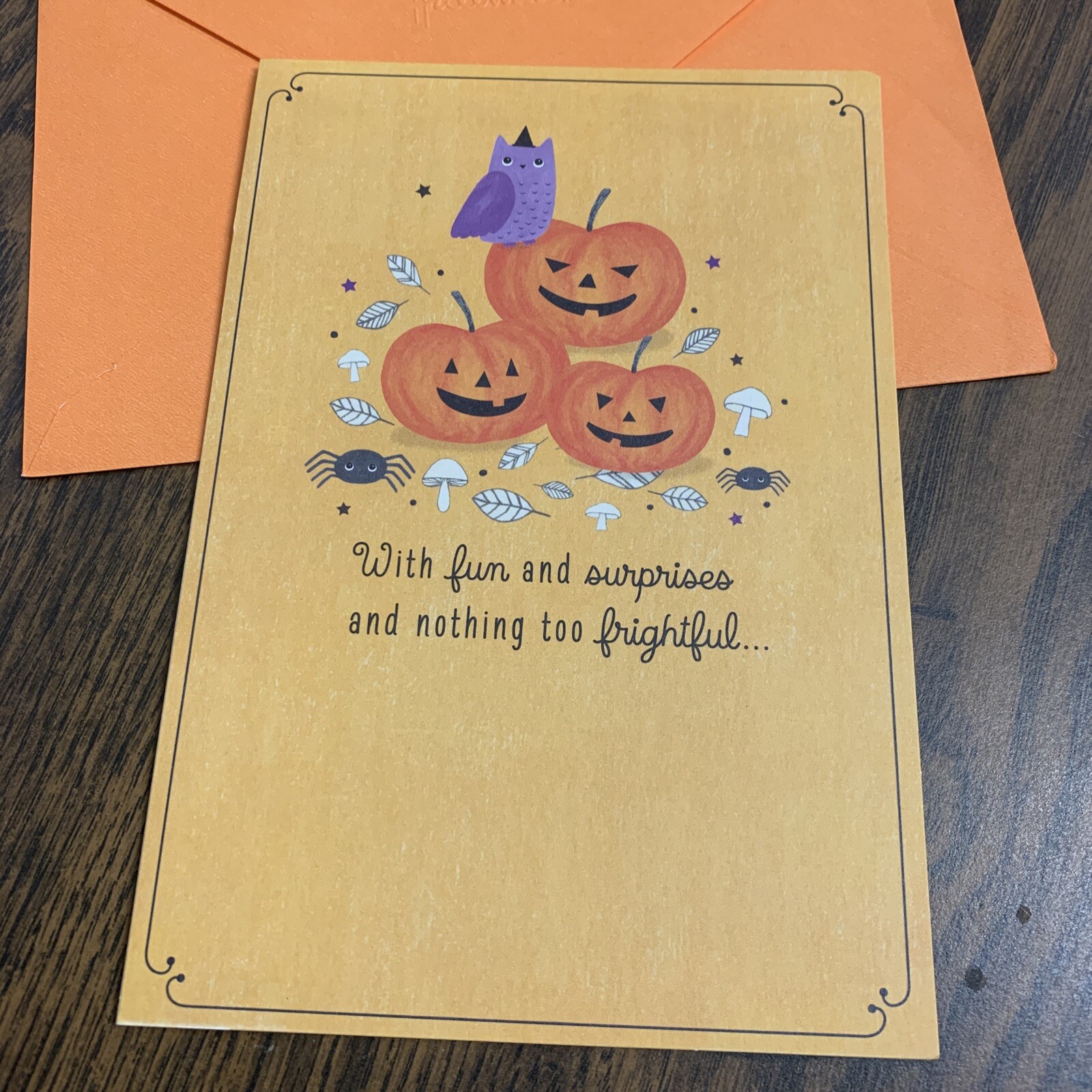 Happy Halloween Fun And Surprises Delightful 5”x7” Hallmark Greeting Card