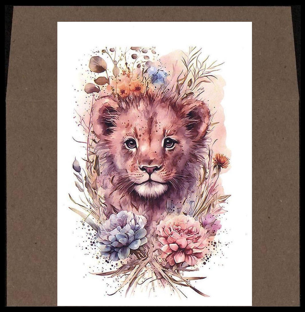 Notecard – Lioness – Any Occasion – Blank Inside – 3 1/2″ x 5″ – CL110G
