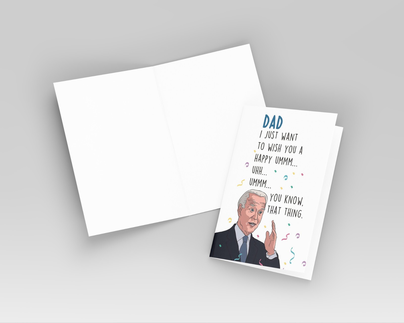 Funny Political Father’s Day Card w/ Envelope – Biden is Dumb – Let’s Go Fathers