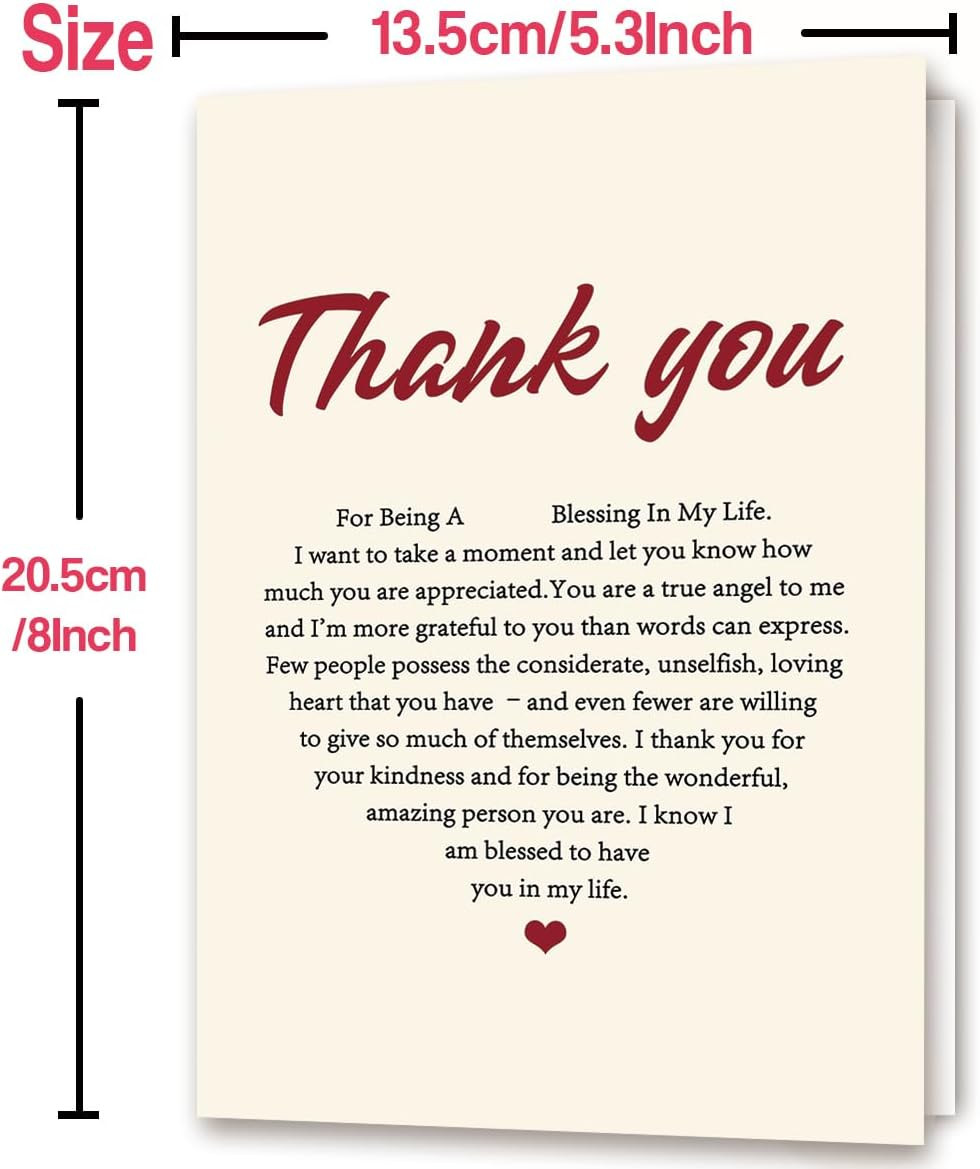 Teacher Thank You Card Gifts, Appreciation Card from Student, Gratitude Gifts fo