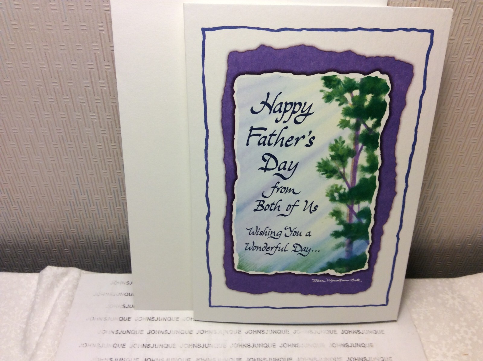 FATHER’S DAY BLUE MOUNTAIN GREETING CARD New w/Envelope “from both of us..”