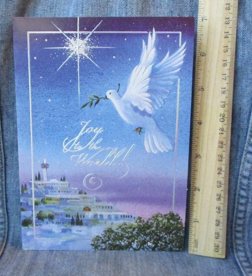 PEACE DOVE OVER BETHLEHEM Christmas Greeting Card New w/ Envelope MG99