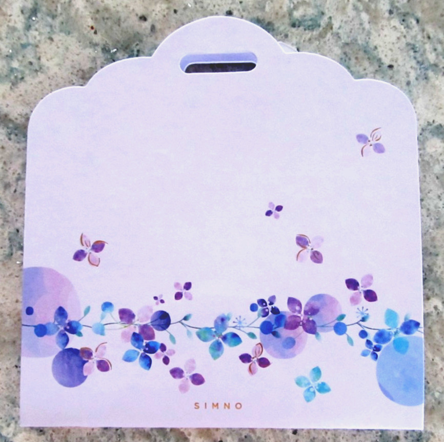 3D Pop Up Birthday Card, Env., & Seal – Lilac Purse-Shaped Card w Teacup Inside