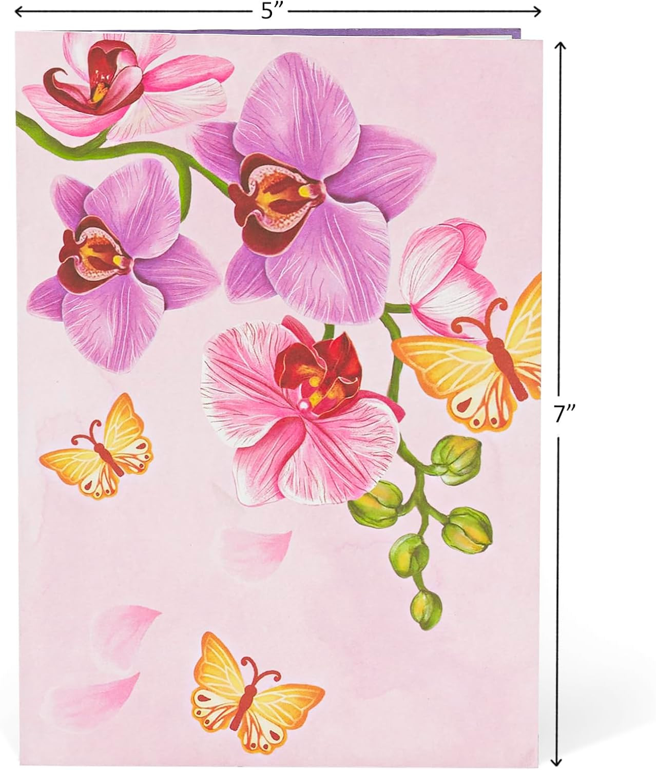 Mothers Day Pop up Cards, Happy Mother’S Day, Orchid, Butterfly, 3D Greeting Car
