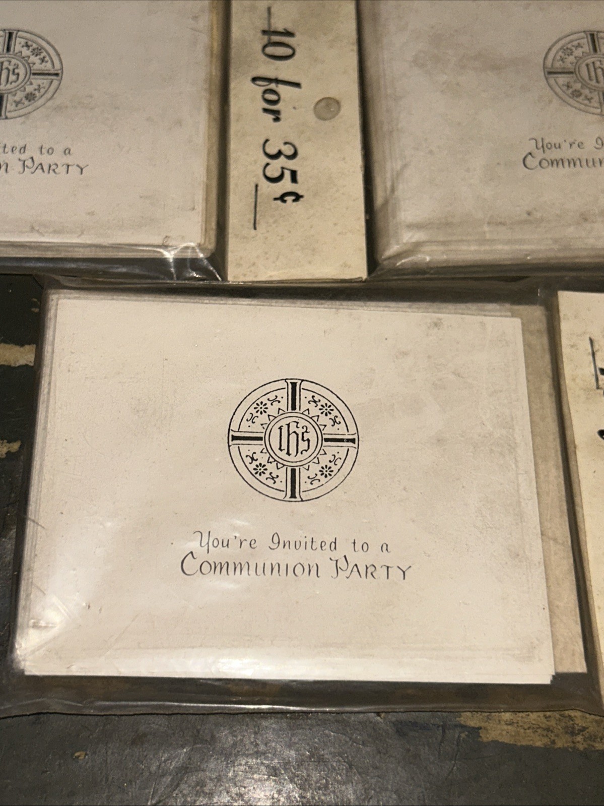 3 Vintage First Communion Invitations, Packs Of 10 of w Envelopes, NOS, B19