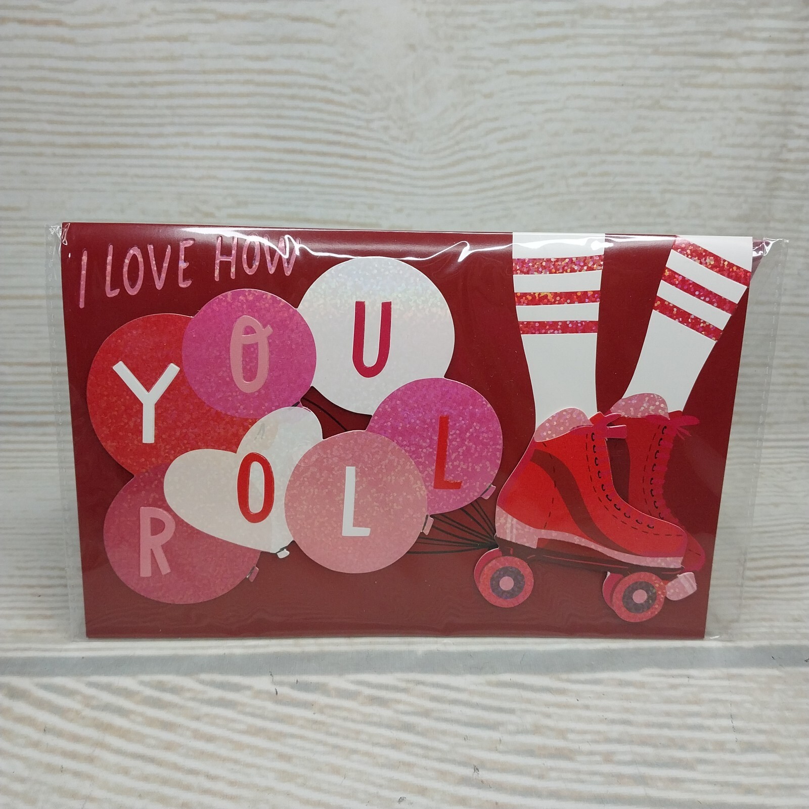New! “I Love How You Roll” Skating Valentine’s Day Greeting Card Envelope Skate