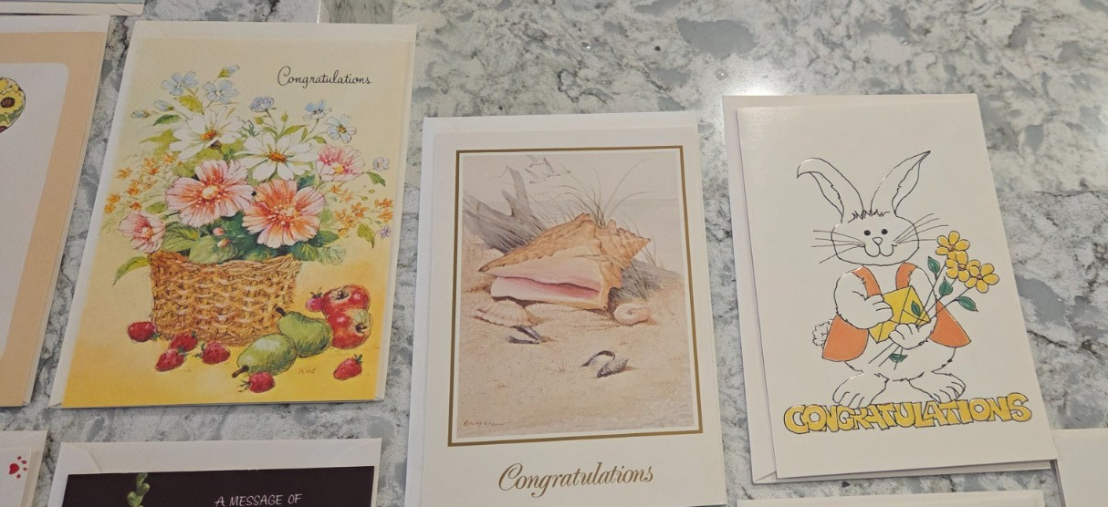 New Vintage Thank You & Congratulations Cards Greeting Cards Lot of 41 USA Made
