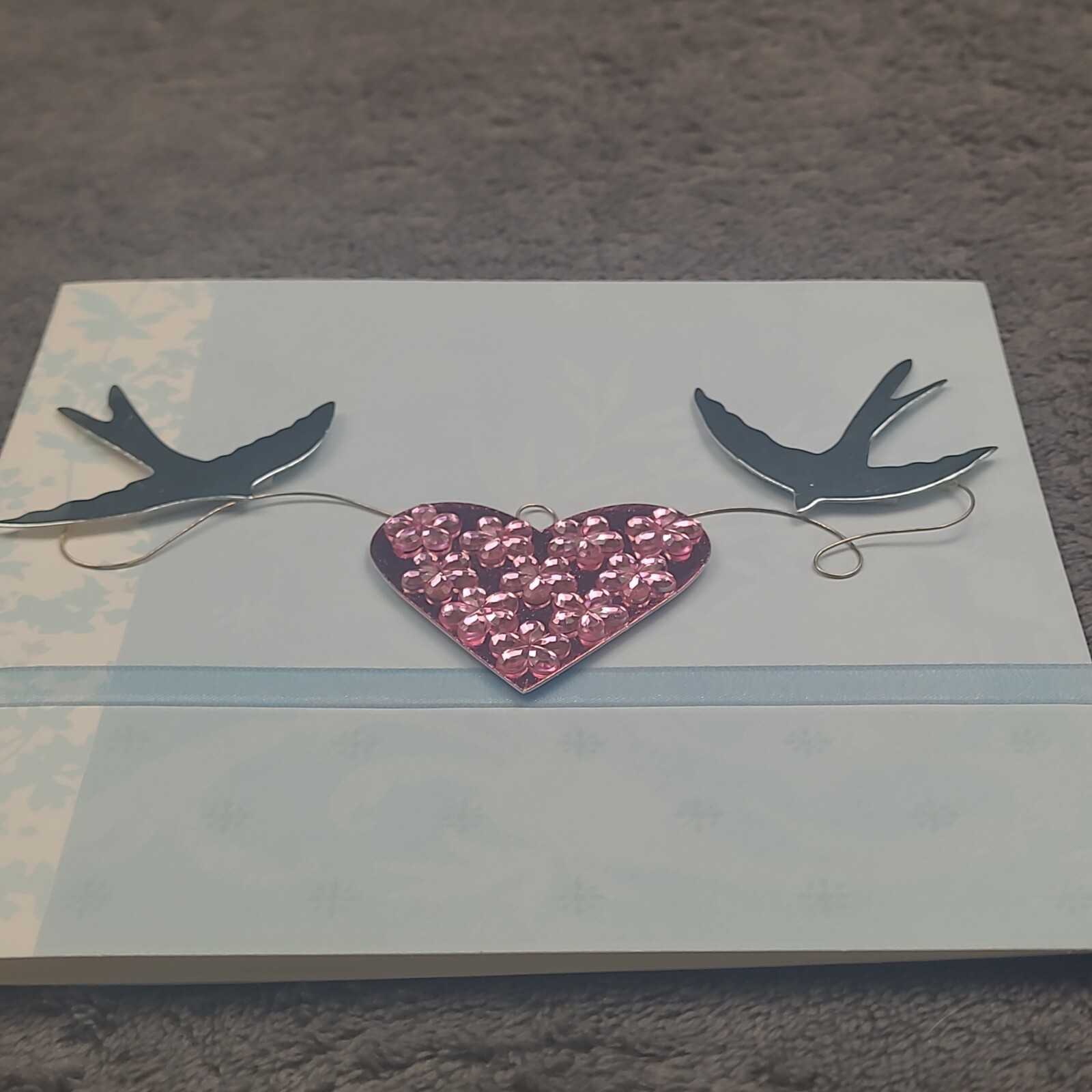 Valentines Day Greeting Card Love You With All My Heart Raised 3D Doves