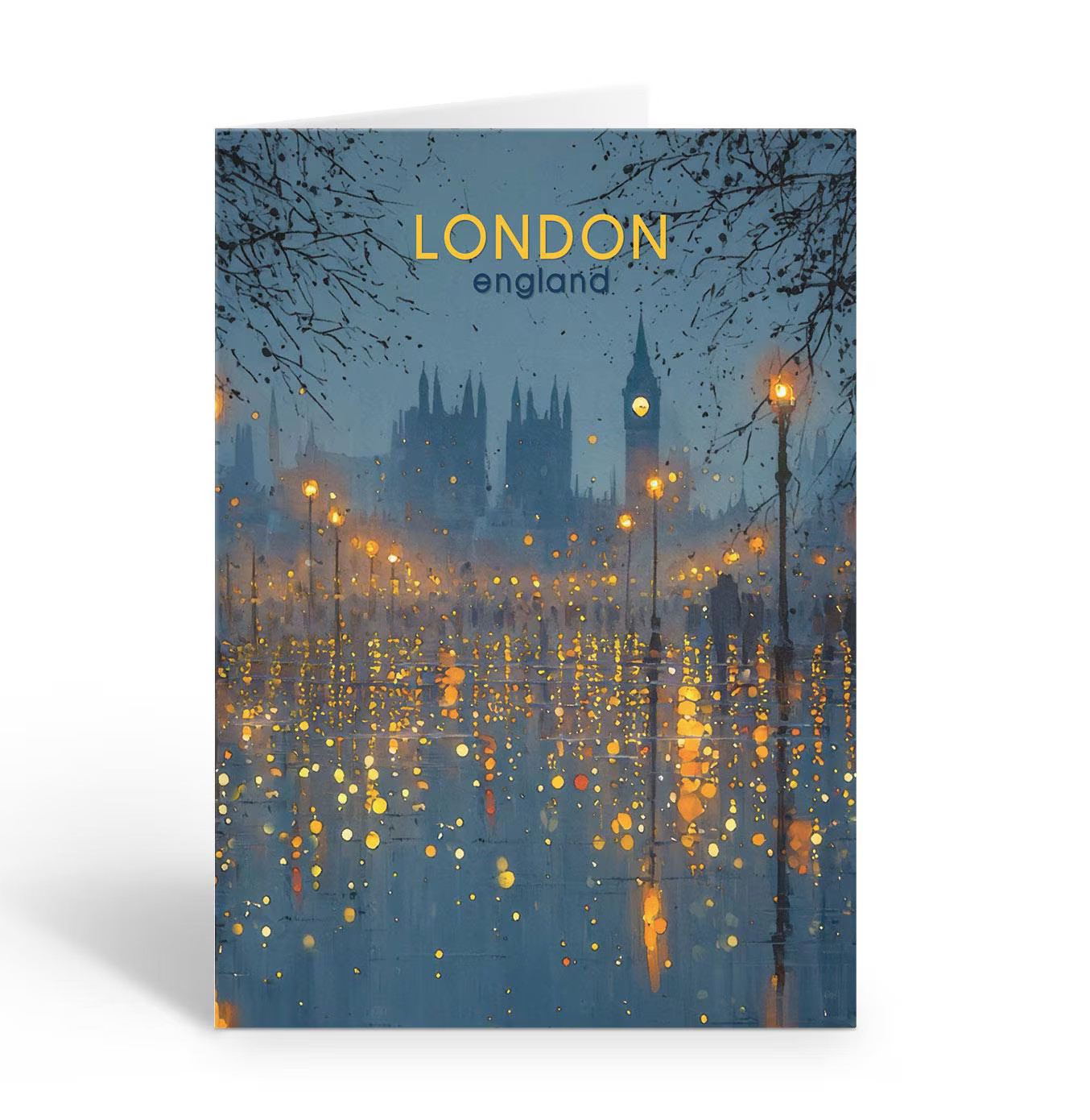 Beautiful Nighttime London Note Card – Single Note Card – S-B14886