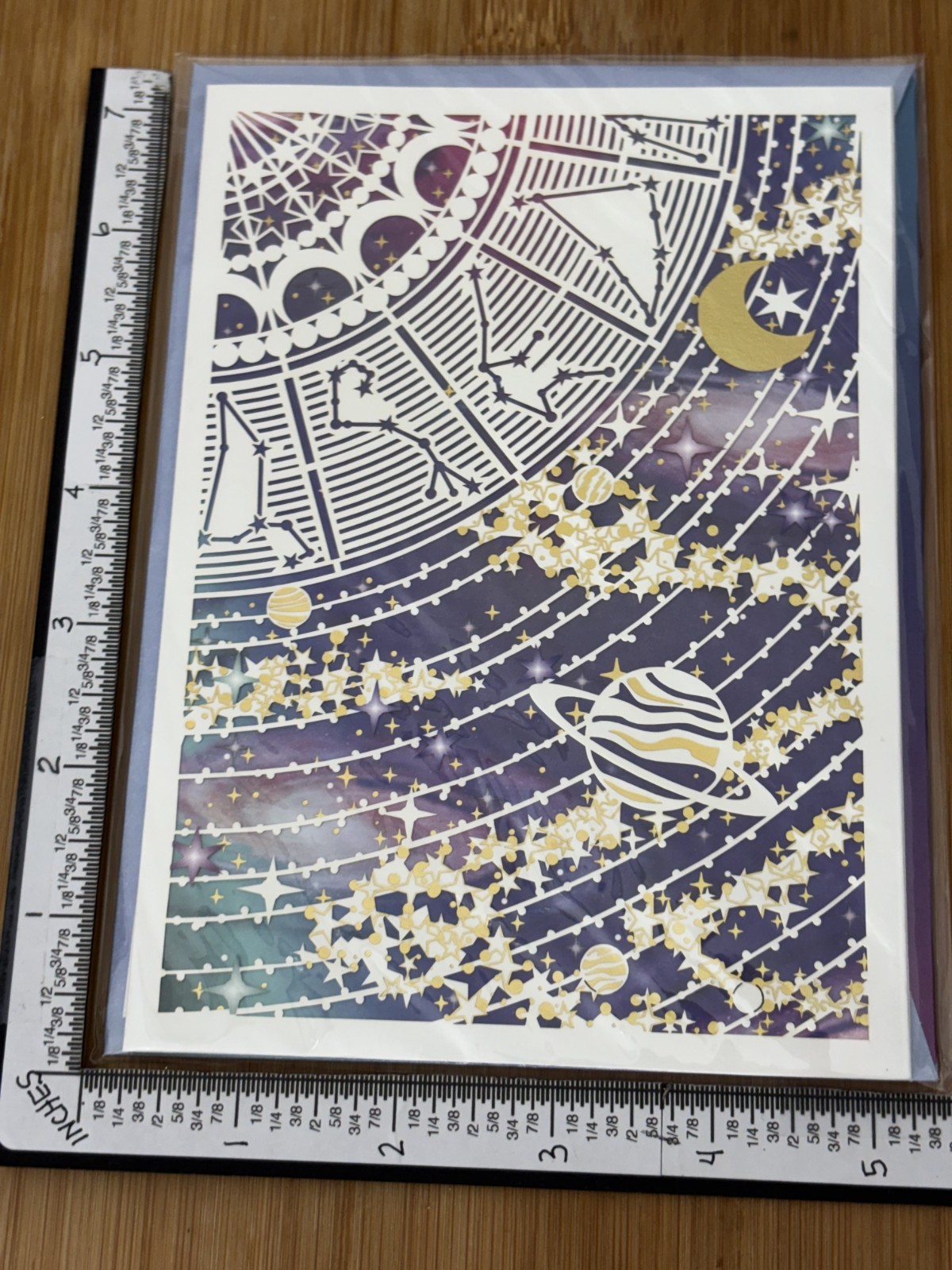 Papyrus Premium Greeting NEW Card Happy Birthday Astrology Space Stars Moon Cool