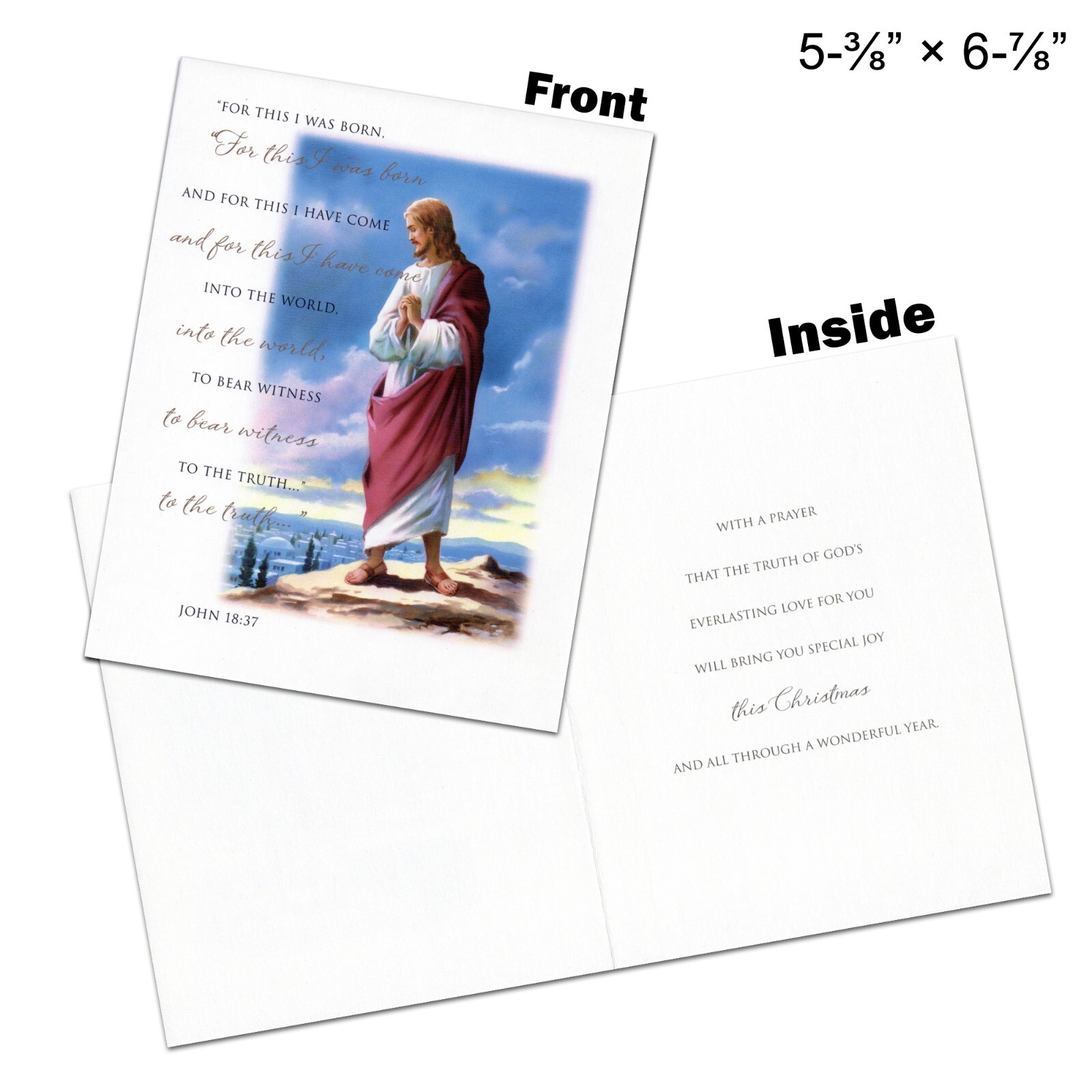 40-Count Box Set, AMERICAN GREETINGS Religious CHRISTMAS CARDS + ENVELOPES