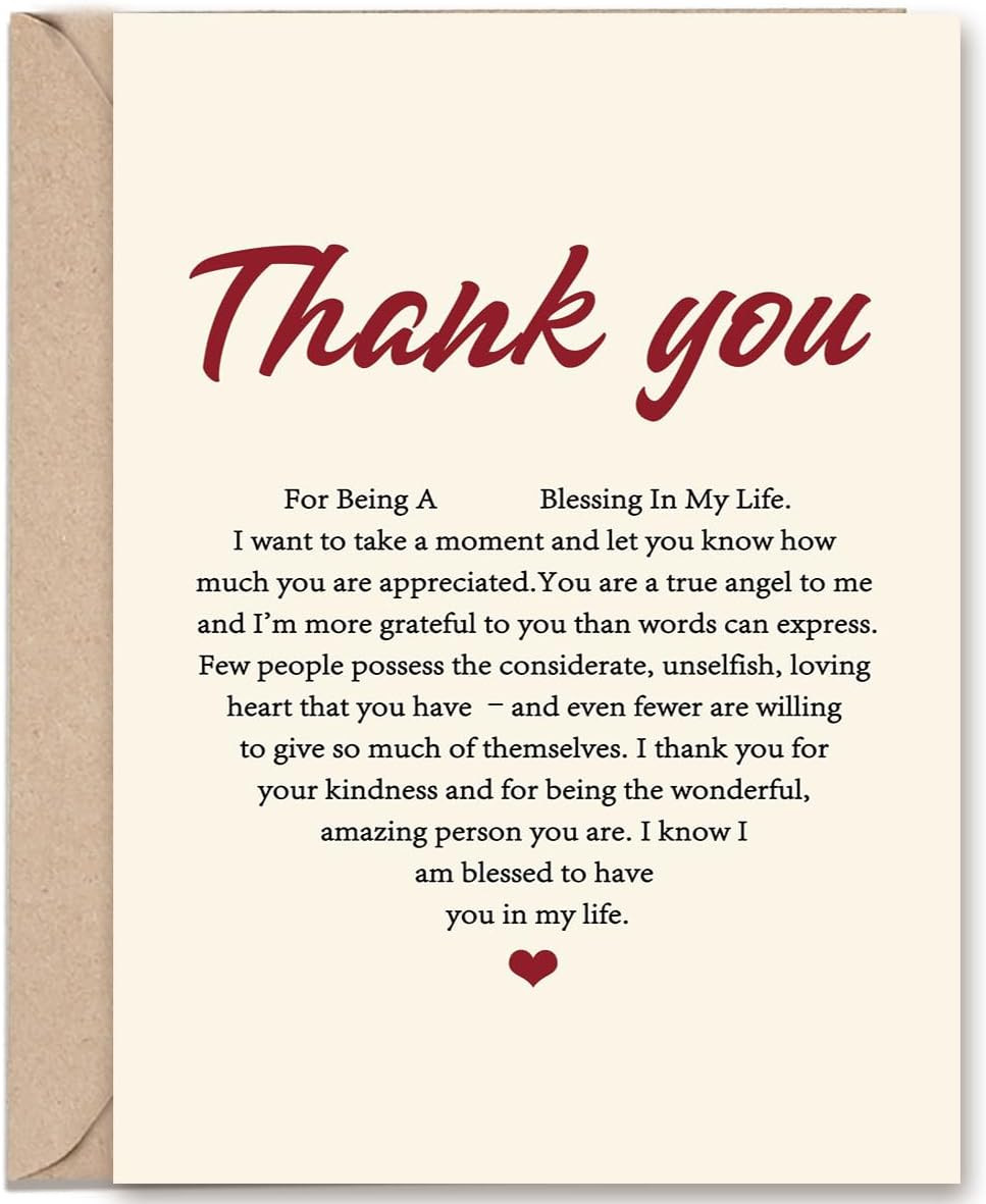 Teacher Thank You Card Gifts, Appreciation Card from Student, Gratitude Gifts fo