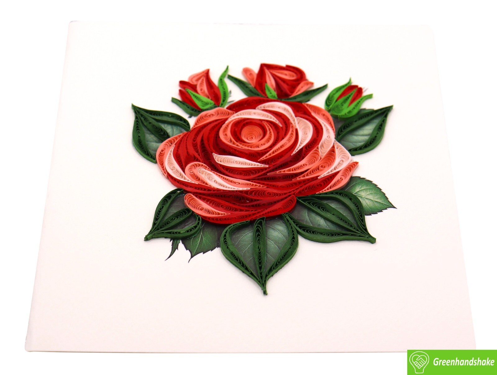 A Symphony of Roses Quilling Greeting Card – Unique Handmade Art.
