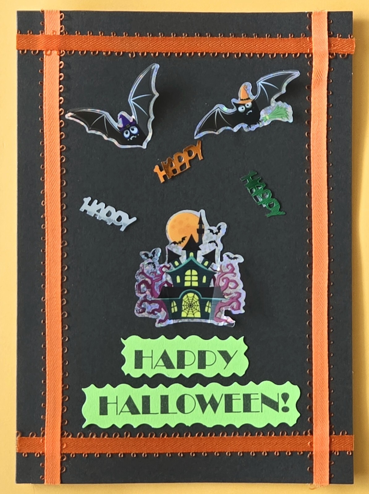 Happy Halloween! HANDMADE Greeting Card (+ Envelope 5×7″).