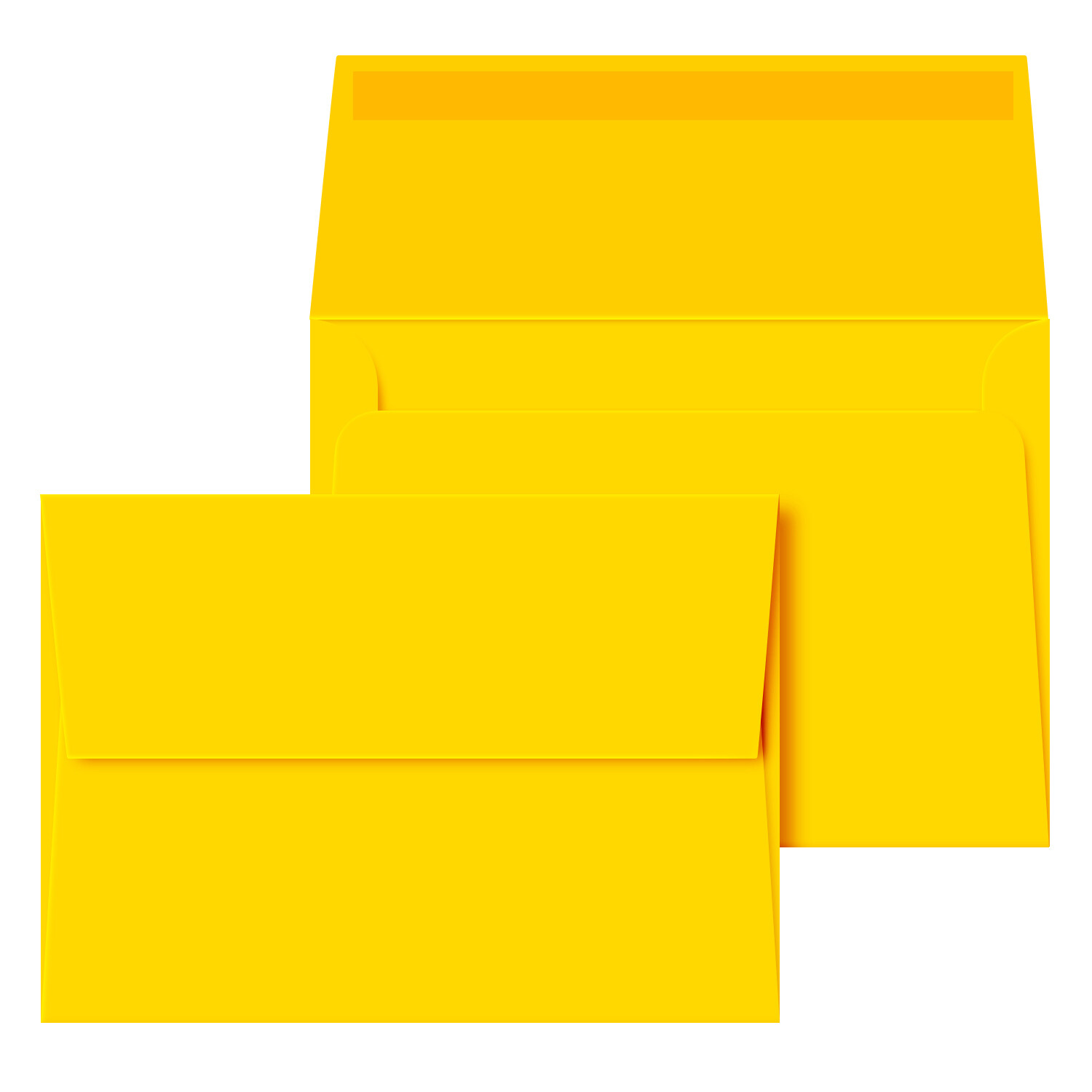 A7 Envelopes, 5 1/4″ x 7 1/4″, Sun Yellow, Square Flap, 24w (90gsm)