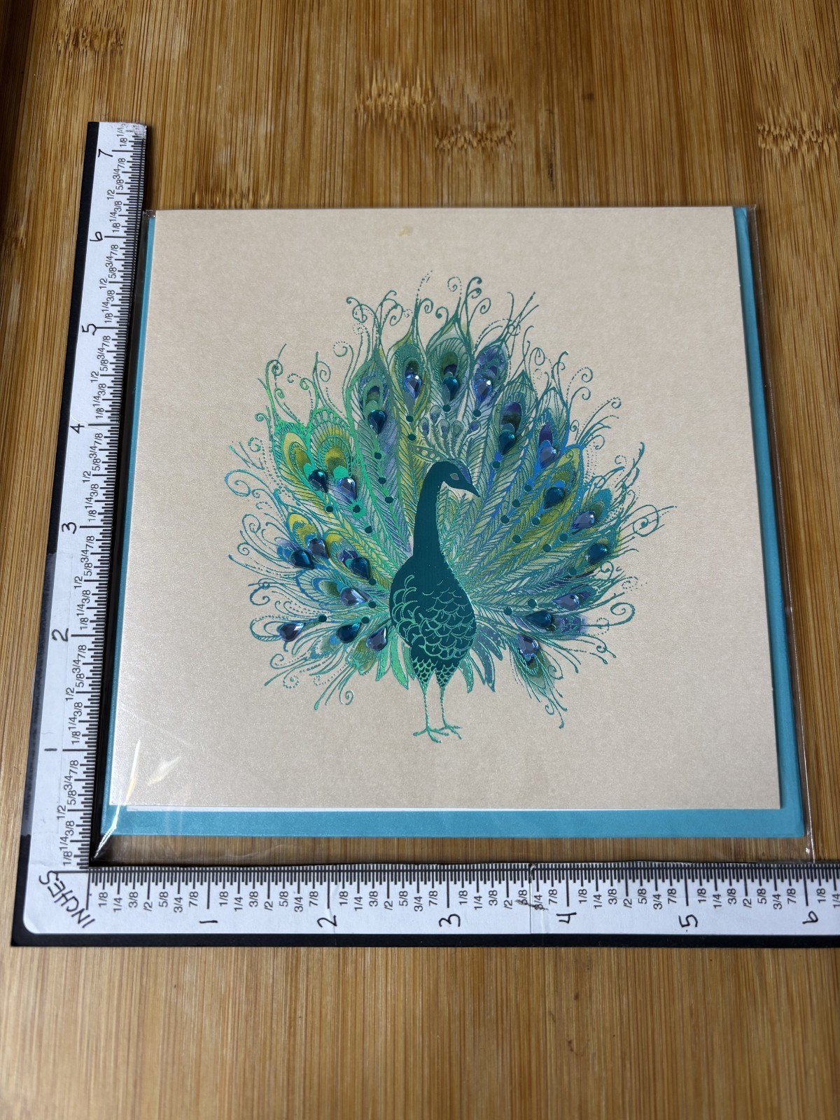 Papyrus Greeting Card New w Envelope Note BLANK All Occasion Peacock Friend