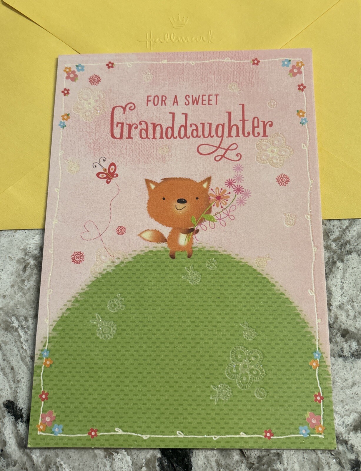Easter Sweet GRANDDAUGHTER With Love ❤️ 5”x7” Religious Greeting Card