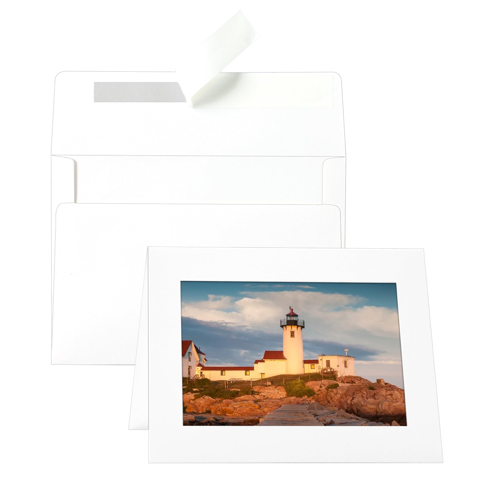 Silunkia 60 Packs White Photo Frame Cards and Envelopes for 4 x 4 x 6,
