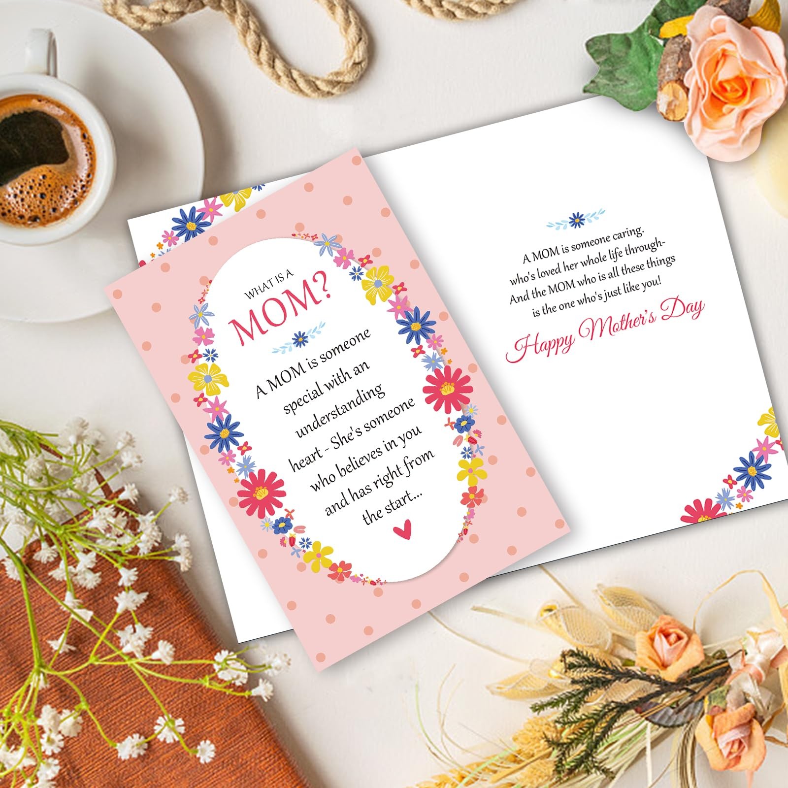 Heartfelt Mothers Day Card for Mom, Thoughtful Mother’s Day Gift from Daughter..