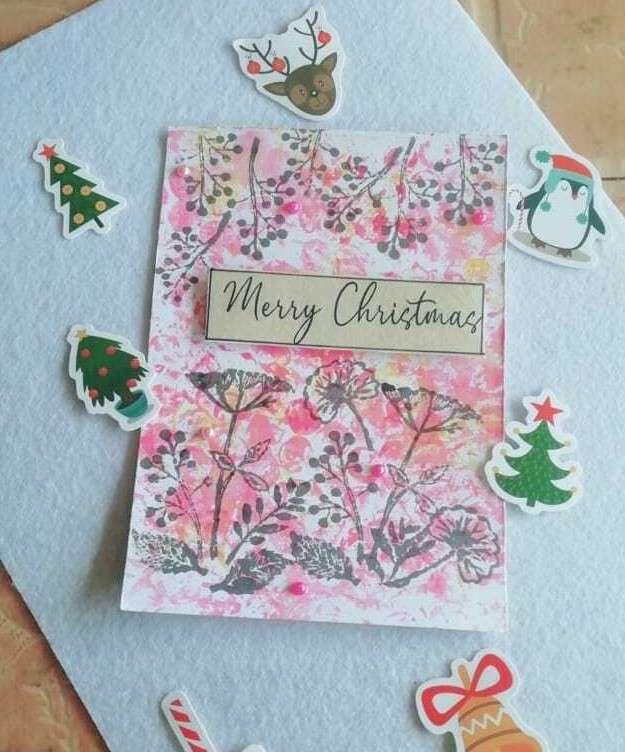 Seasonal Greeting Card Christmas wishes Handmade Cards Sri Lanka.