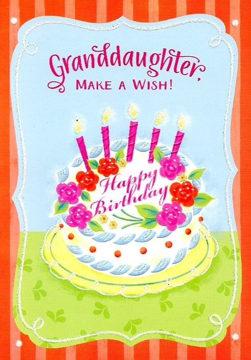 Granddaughter Make A Wish – Birthday Greeting Card – 1740D