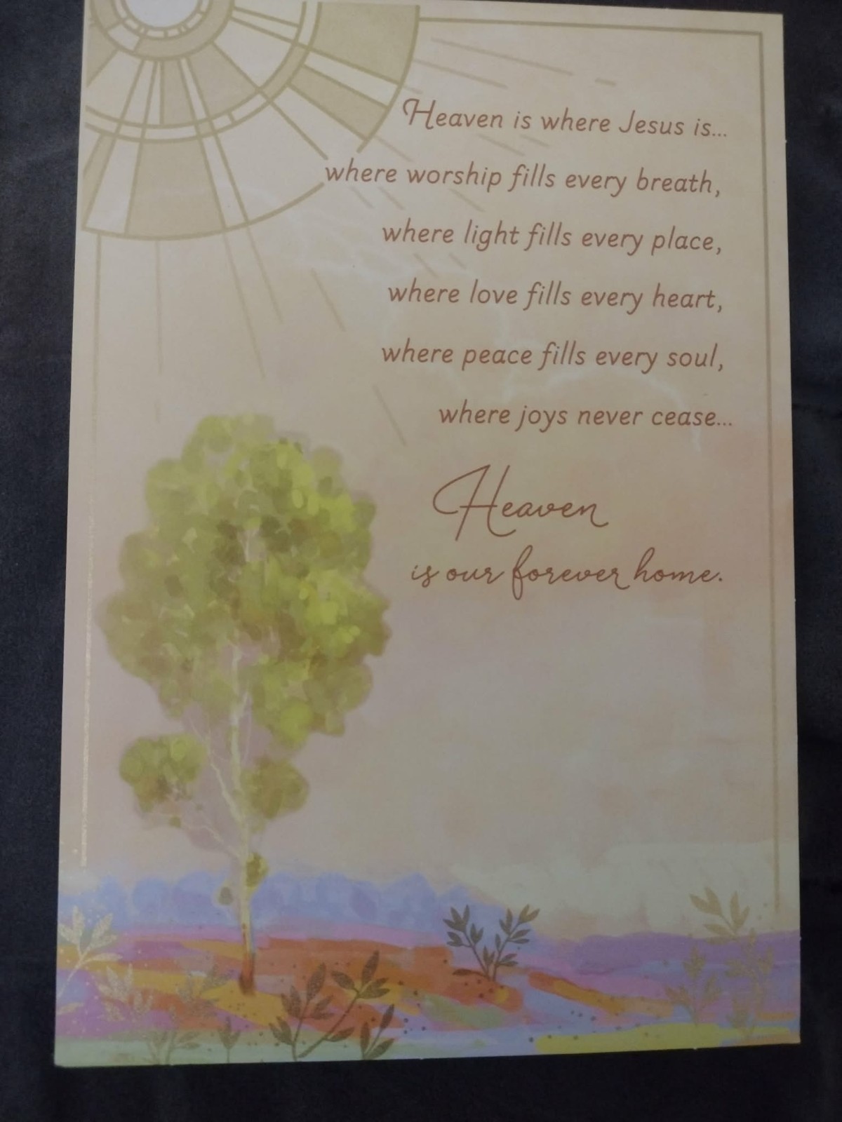 Christian Greeting Card, Remembering you at this time of loss