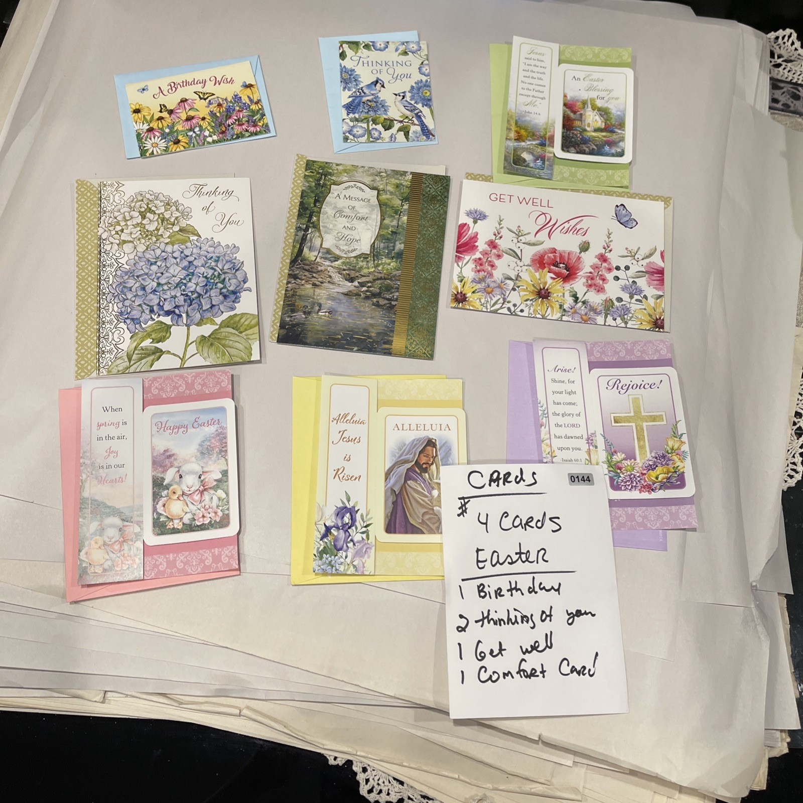 Set of 9 Greeting Cards – Mixed Occasions – Birthday, Easter, Get Well