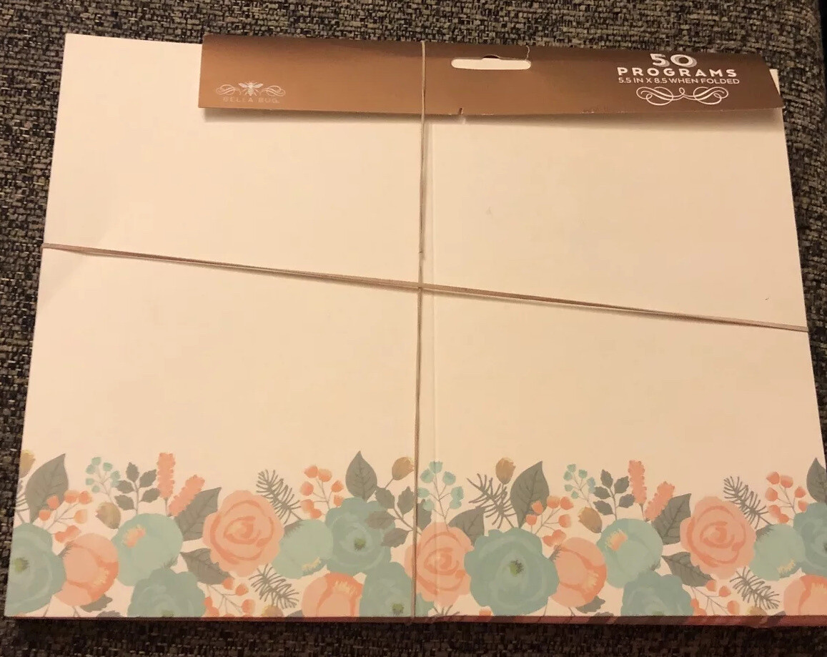 PROGRAMS CARDS BY BELLA BUG 50 CARDS New Open Package. Printable