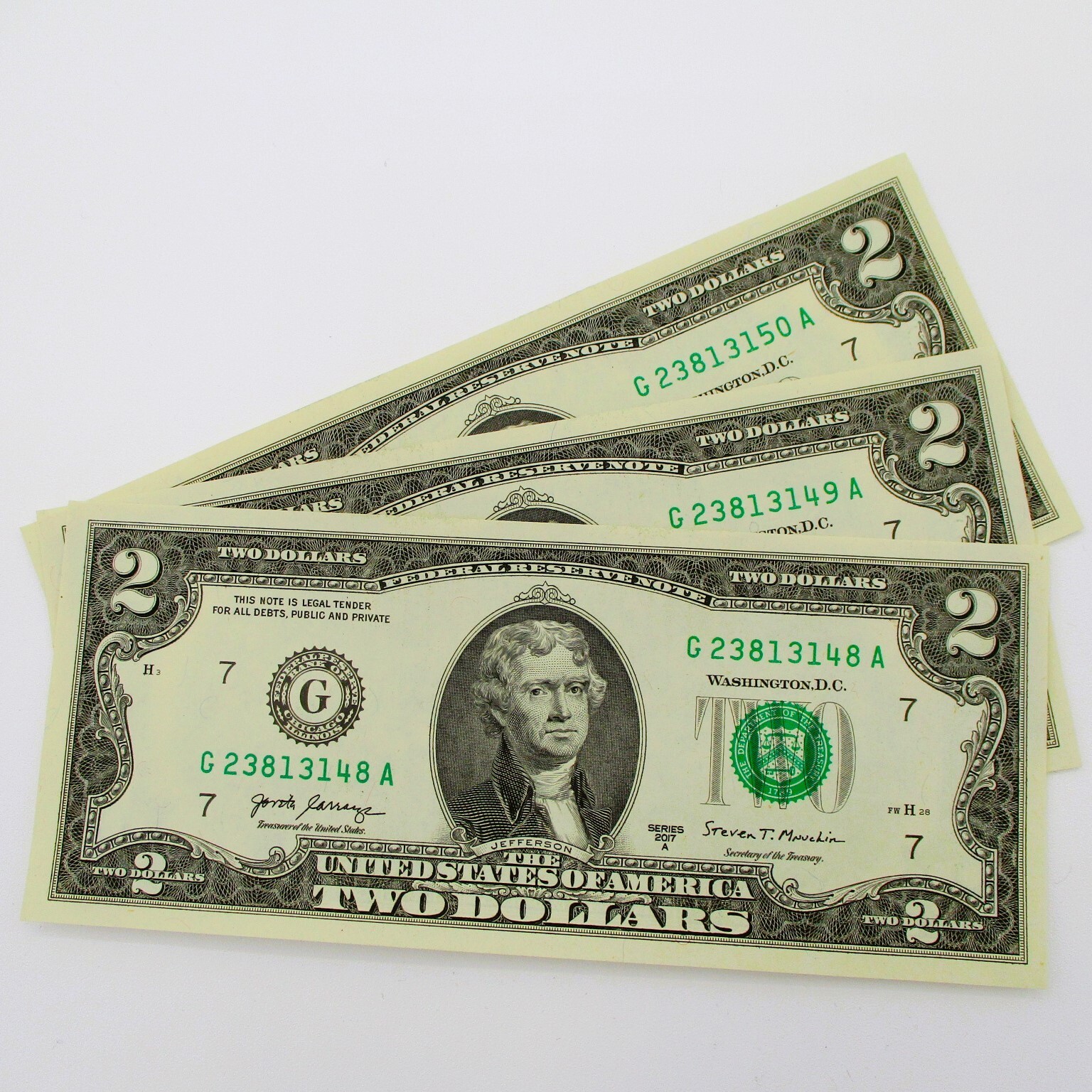 Happy 2nd Birthday $2 Bill Uncirculated Genuine US Currency Rare Unique Keepsake