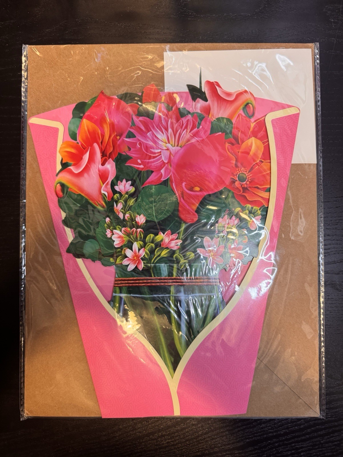 Pop-up Paper Flower Bouquet Large Greeting Cards Artwork Dahlias Lilys