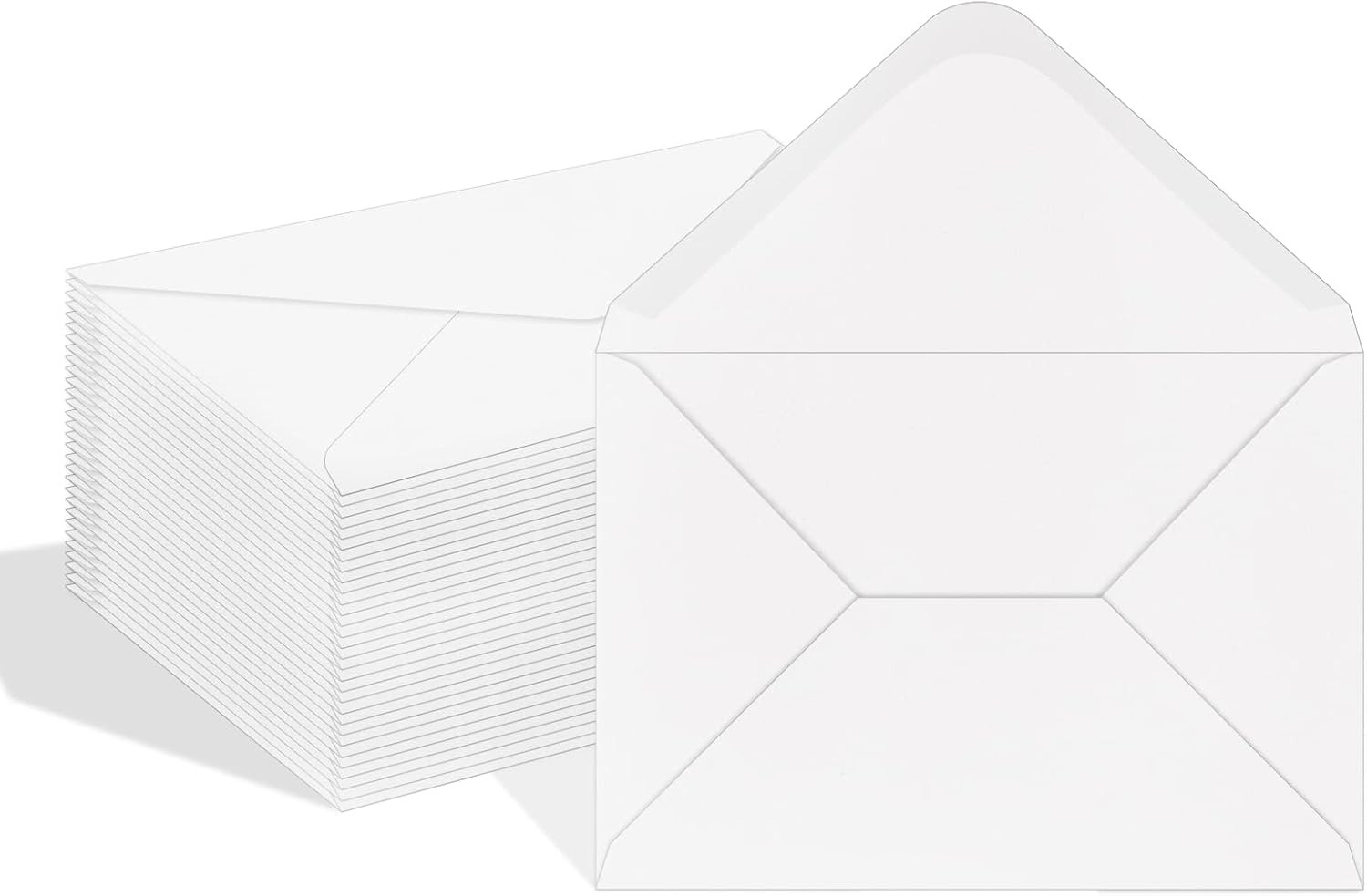 A7 Envelopes 100 Pack White 5×7 V Flap Invitation Envelopes for 5×7 Photos,Cards