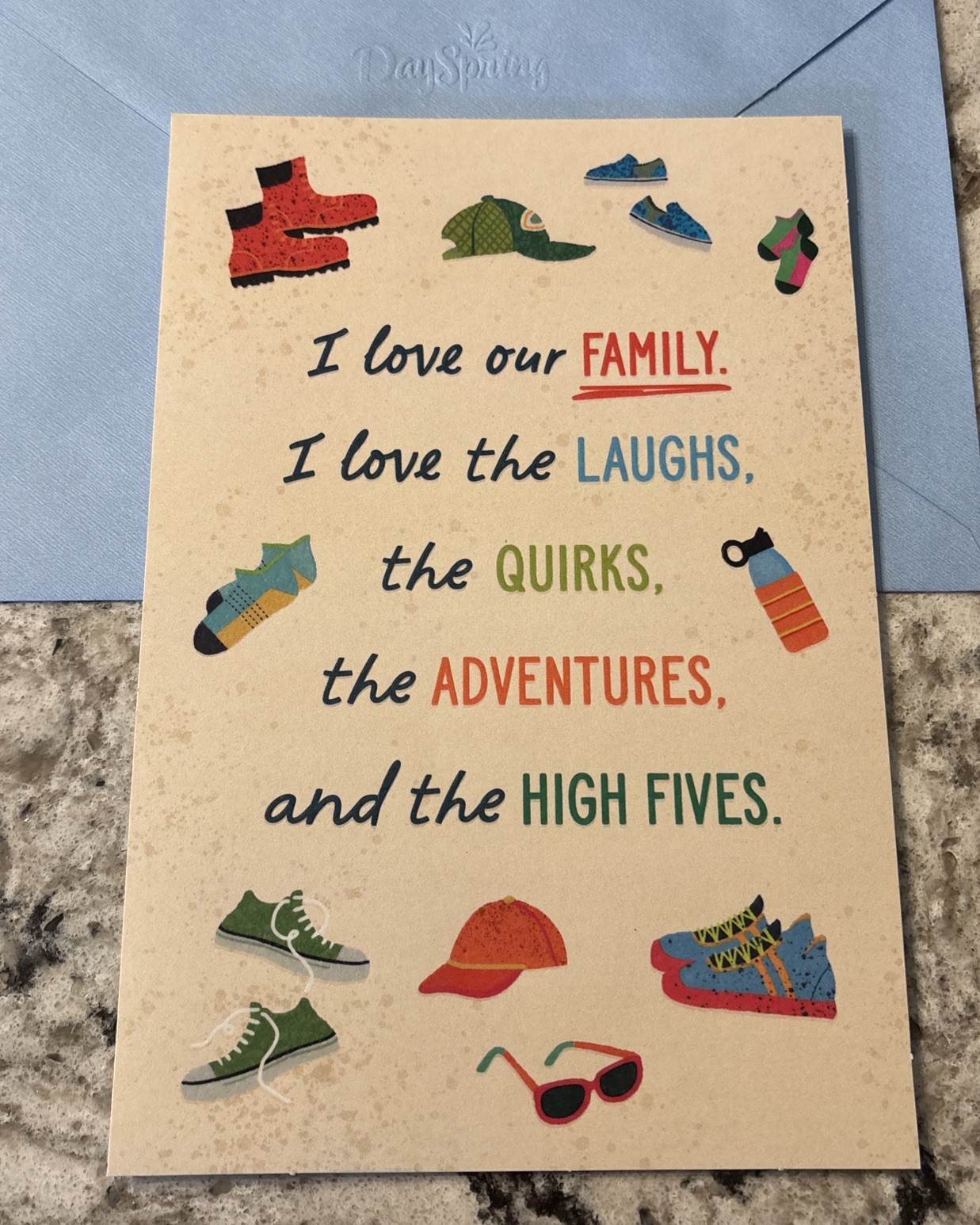 Father’s Day Husband I Love Our Family 5.5”x8” Religious Greeting Card