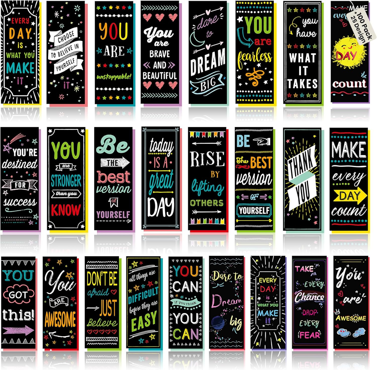 Iconikal 100-Count Inspirational, Motivational, Gratitude, Appreciation, Kindnes