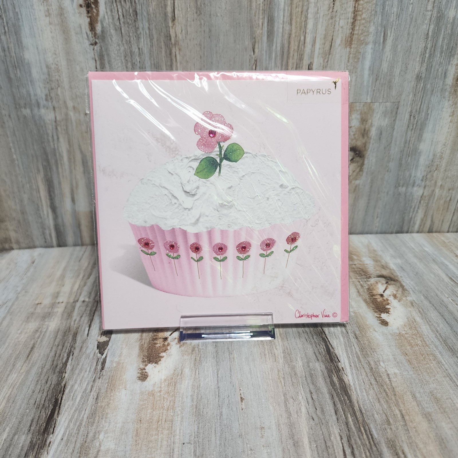 Papyrus CHRISTOPHER VINE Glitter Beaded Cupcake Gorgeous Mother’s Day Card