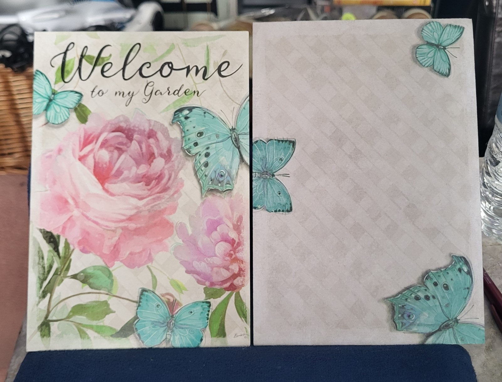 His Delight Greetings Welcome To My Garden Religious Card Bible Verse & Envelope