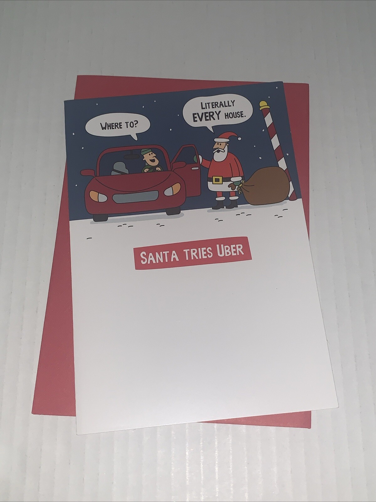 Hallmark Funny Christmas Card: Santa Tries Uber & Arrives Right On Schedule