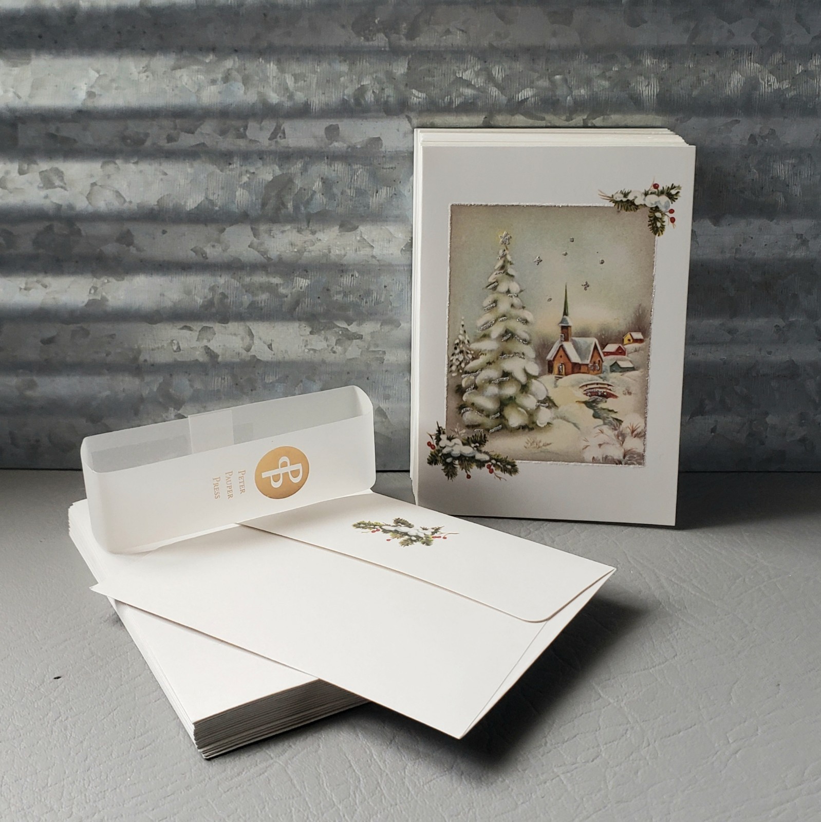 Peter Pauper Press, Inc. Christmas cards 17 cards/18 envelopes (5″ x 3.5″)