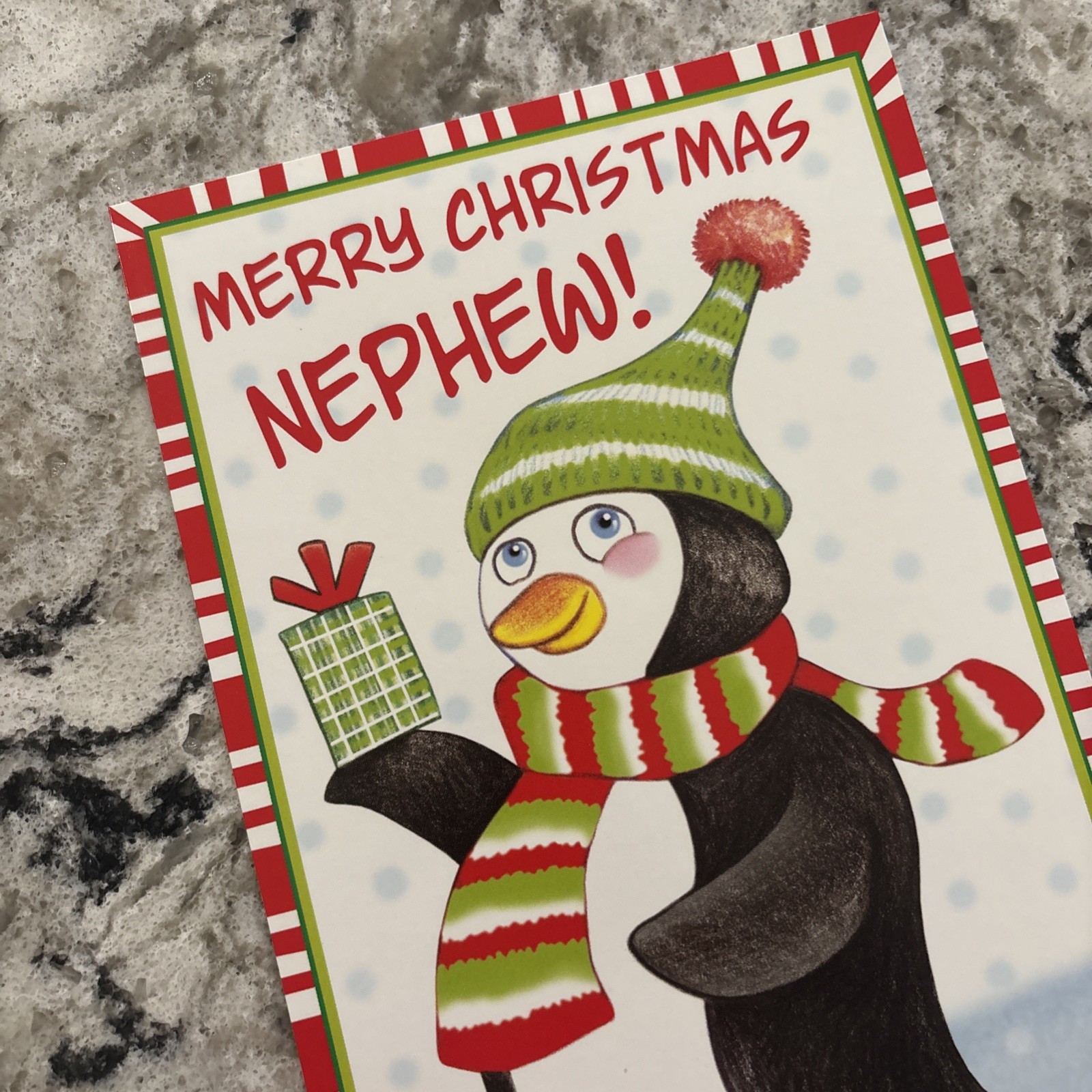 Merry Christmas NEPHEW Special Thoughtful 5”x7.75″ Stockwell Greeting Card