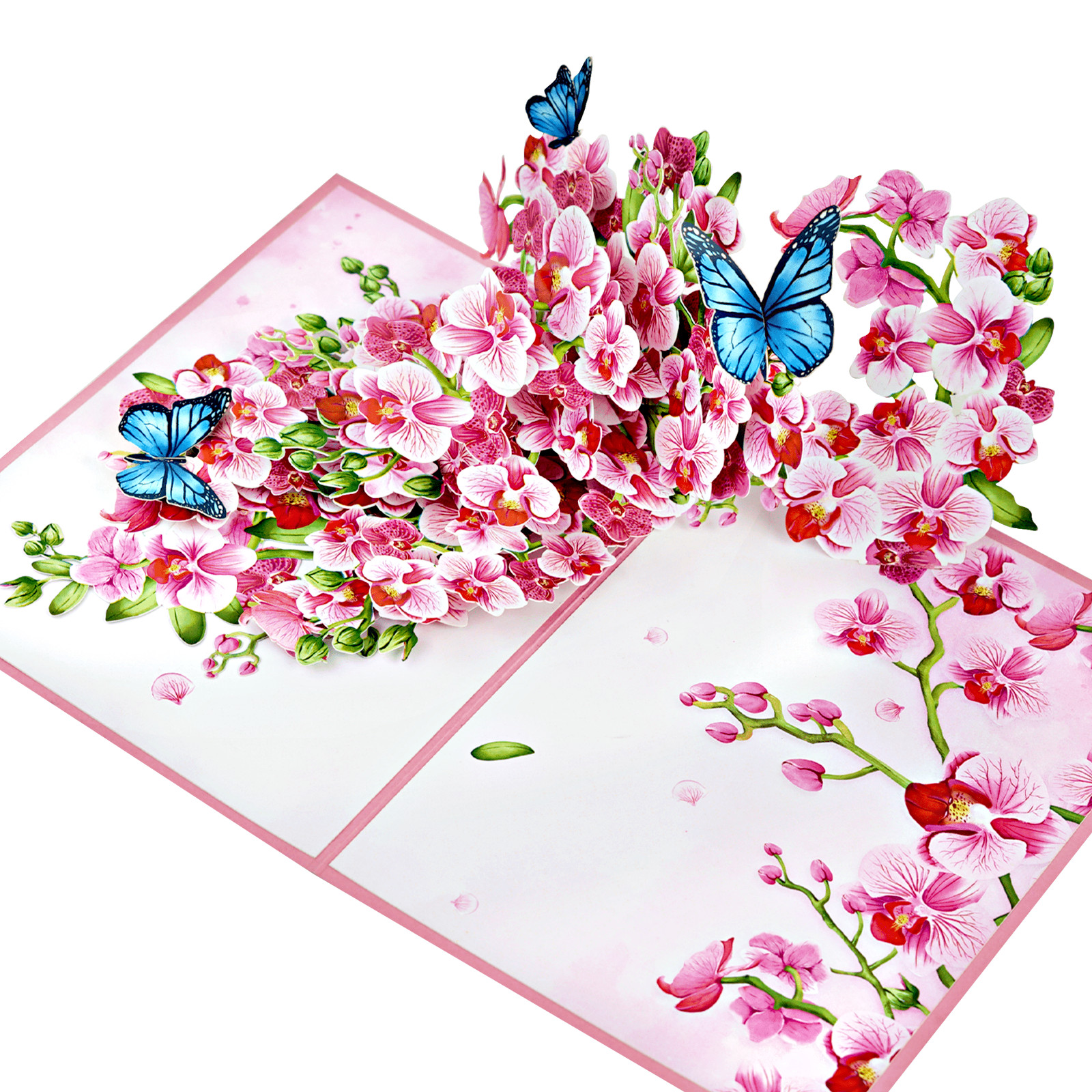 Elegant Orchid Butterfly Pop Up Card – Stunning 3D Greeting Card for birthday