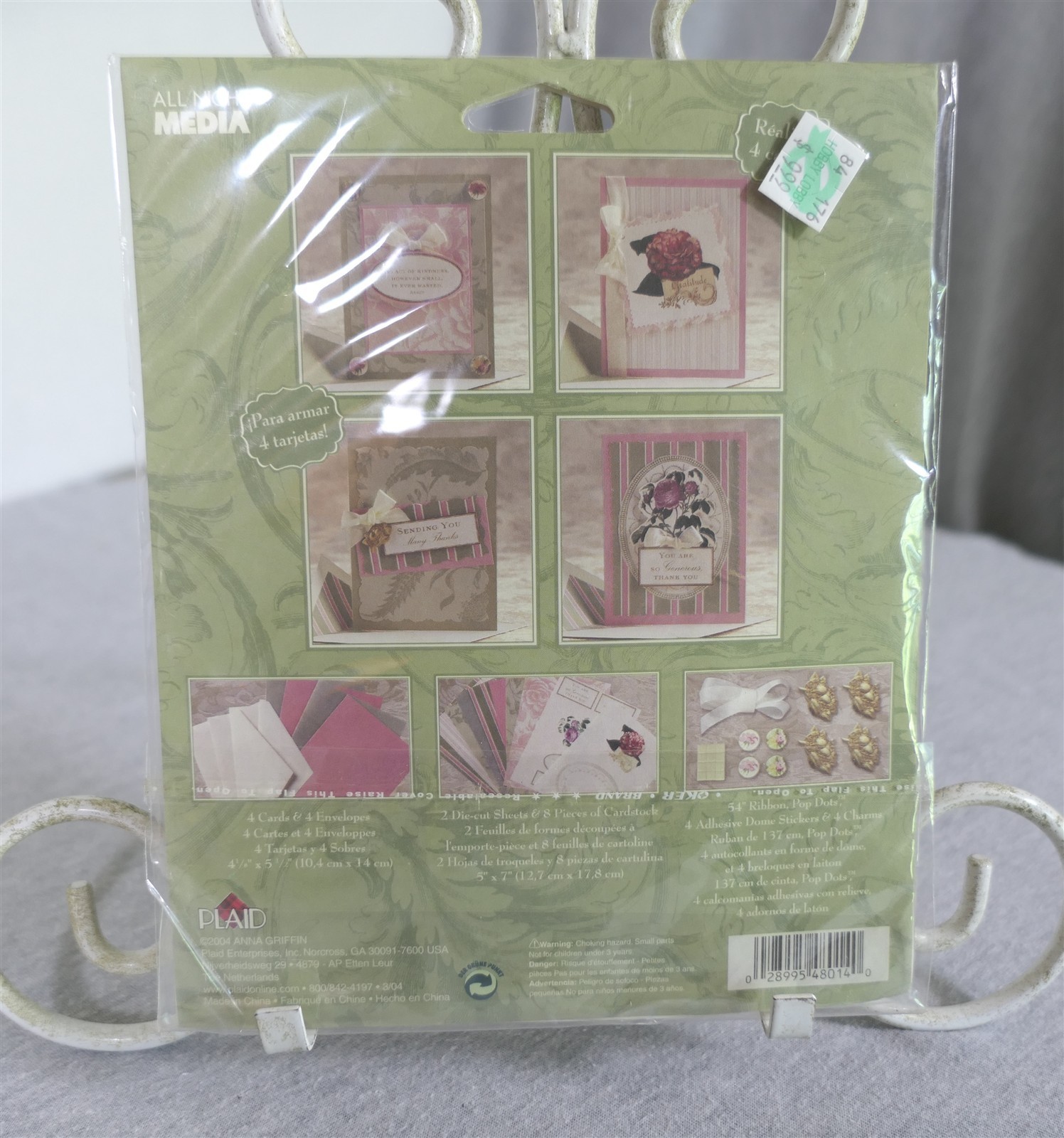 NEW Vintage Anna Griffin Pack of 3D “Expressions of Gratitude” Card Crafting Kit