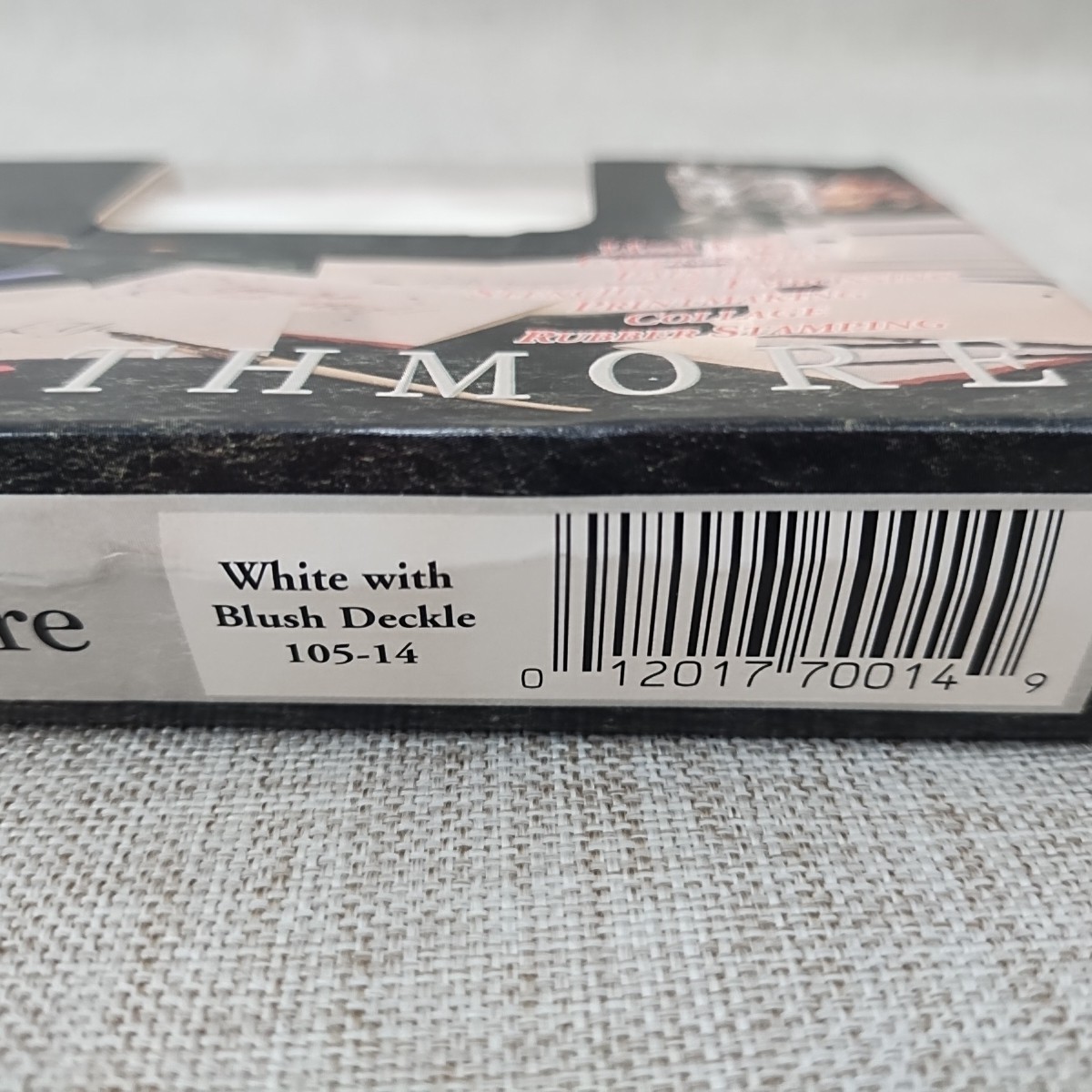 NIB 10 Strathmore Cards + Envelopes 3 1/2″ x 4 7/8″ White w/Blush Deckle 1996